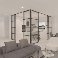Cocina semiabierta